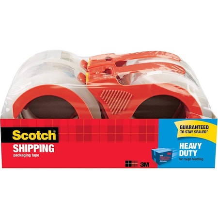 Scotch Packing Tape, w/Refill Dispenser., 1-7/8"x164', 4/PK, Clear 4PK MMM38504RD